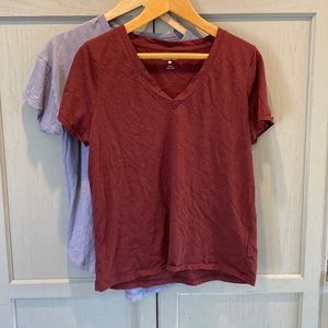 Madewell burgundy cotton tee